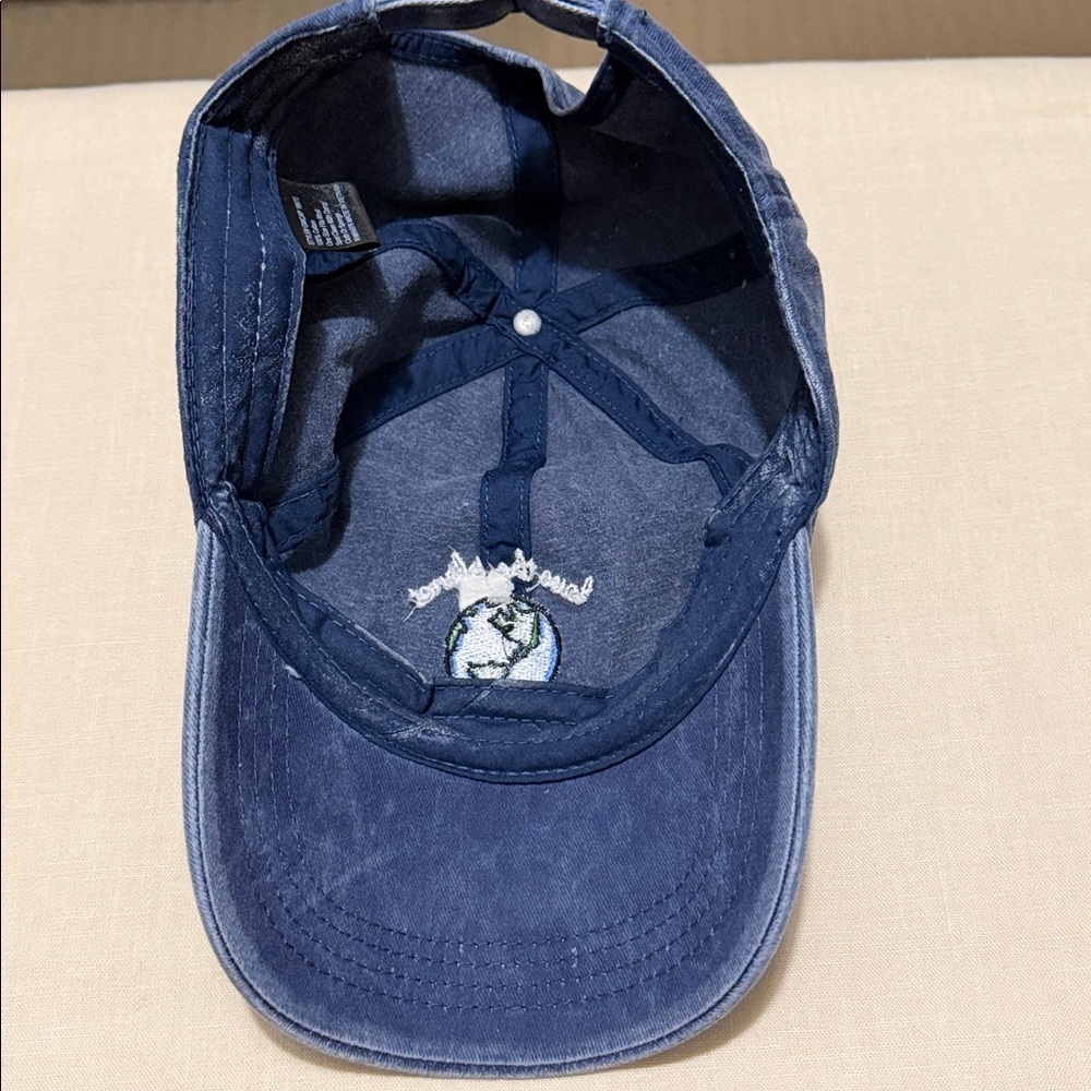 Adult Blue Earth Embroidered “Love The Planet” Cap Hat. OSFA - Picture 8 of 10